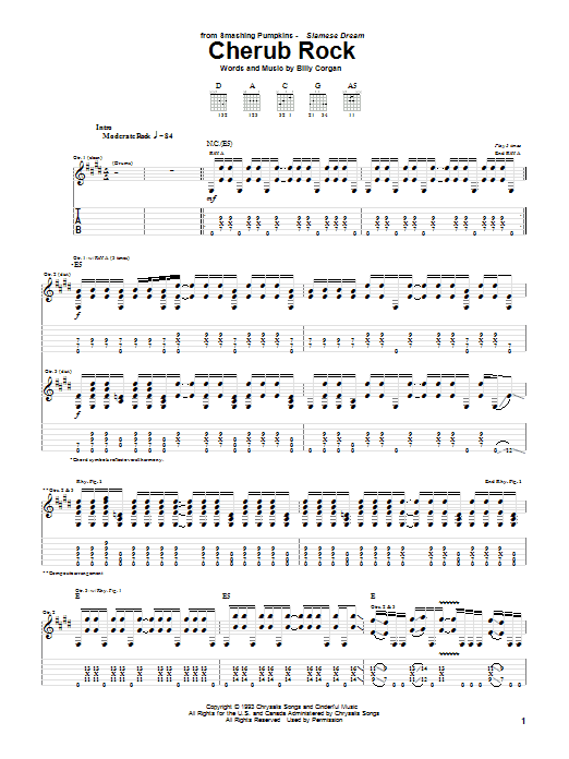 Produktgalerie: Seite 1 von 1 Cherub Rock, The Smashing Pumpkins, Gitarre