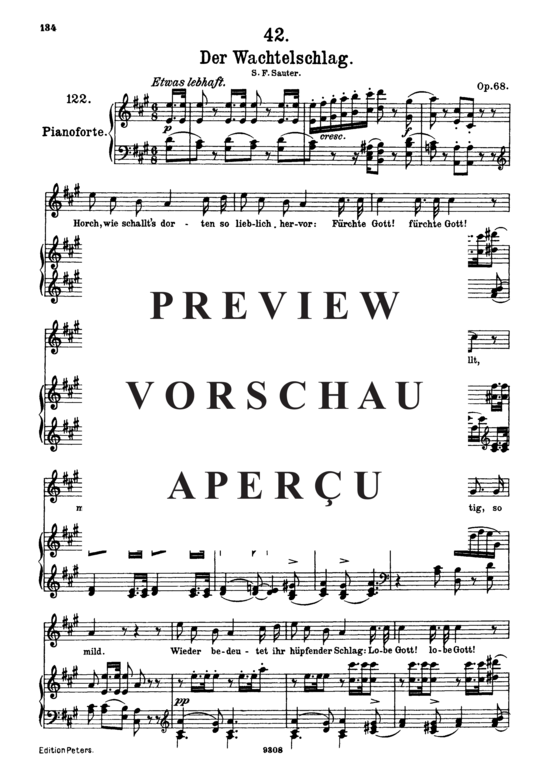 Product gallery: Page 2 of 3 Der Wachtelschlag D.742, , High Voice and Piano
