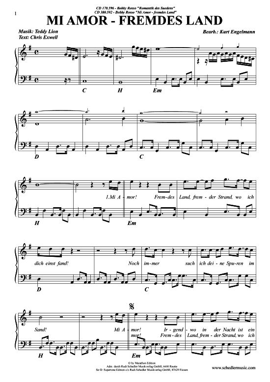 Produktbild zu: Mi Amor - Fremdes Land Bobby Rosso