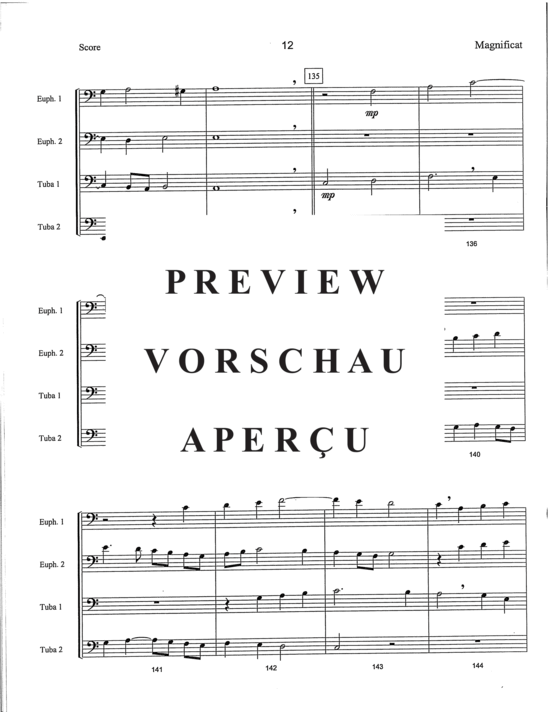 Produktgalerie: Seite 14 von 21 Magnificat , , (Tuba Quartett EETT)