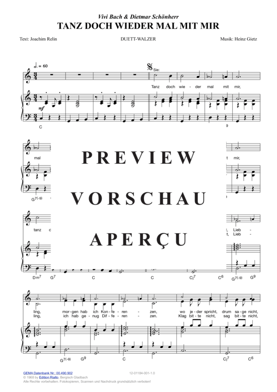 Produktgalerie: Seite 3 von 4 Tanz doch wieder mal mit mir , Bach, Vivi/Schönherr, Dietmar, Klavier und Gesang