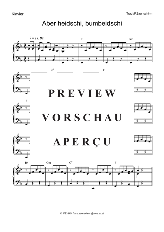 Product gallery: Page 5 of 5 Aber heidschi bum beidschi , , (clarinet in Bb + piano)