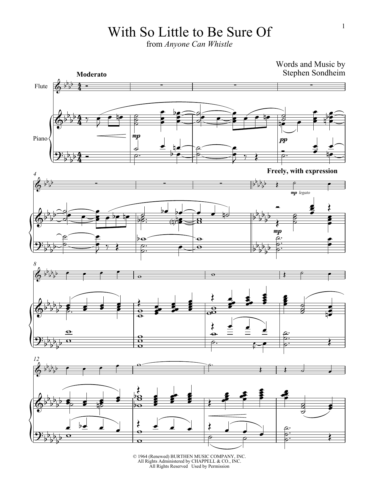 Produktbild zu: With So Little To Be Sure Of (from Anyone Can Whistle)