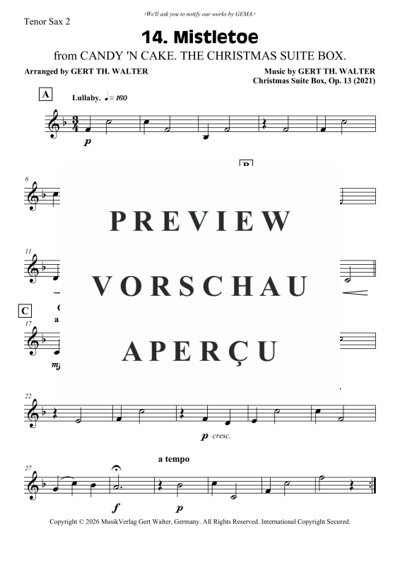 Produktgalerie: Seite 10 von 10 Mistletoe, , Saxophon Quartett