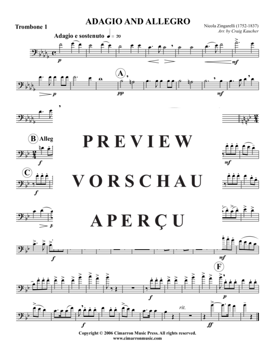 Product gallery: Page 5 of 8 Adagio und Allegro , , (Trombone Quartet)