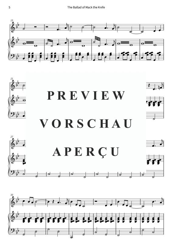 Product gallery: Page 7 of 11 The Ballad of Mack the Knife, , (oboe and piano)