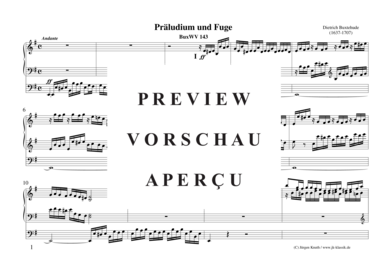 gallery: Präludium und Fuge BuxWV 143 , , (Orgel Solo)