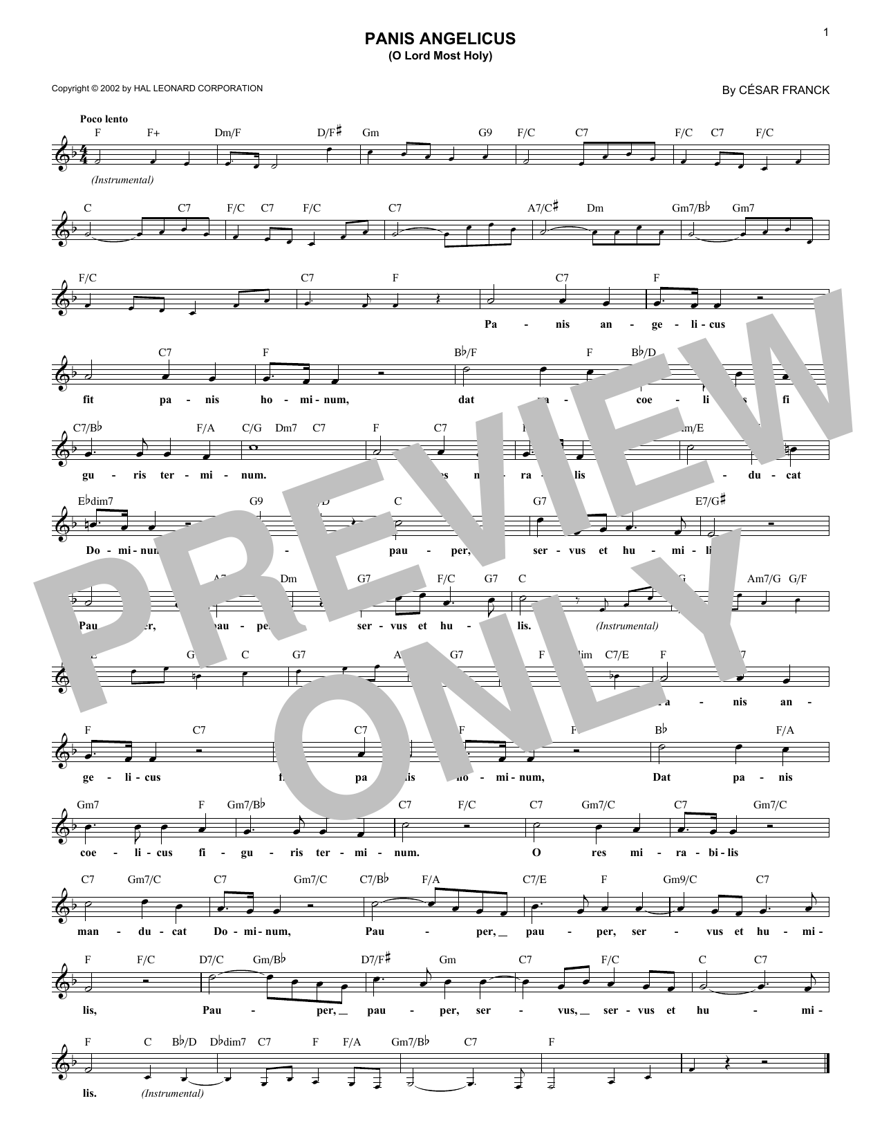 Produktbild zu: Panis Angelicus (O Lord Most Holy)