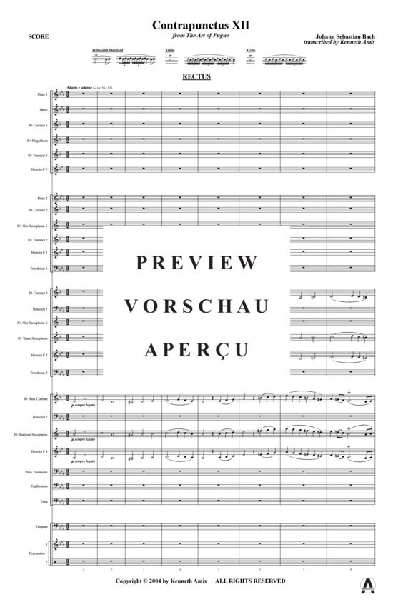 Produktgalerie: Seite 4 von 21 Contrapunctus 12 aus Kunst der Fuge , , (Concert Band)