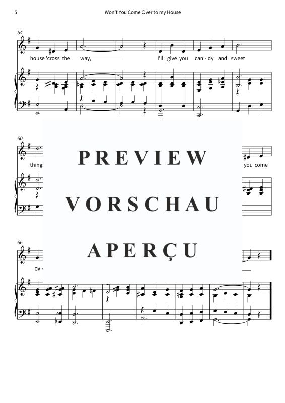 gallery: Won´t You Come Over to my House, , (Gesang und Klavier)