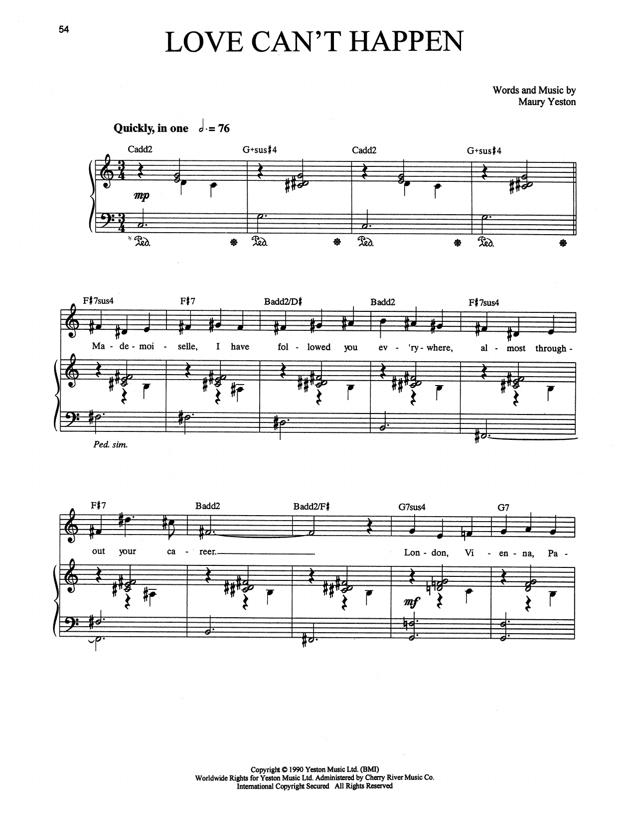Produktbild zu: Love Can't Happen (from Grand Hotel: The Musical)
