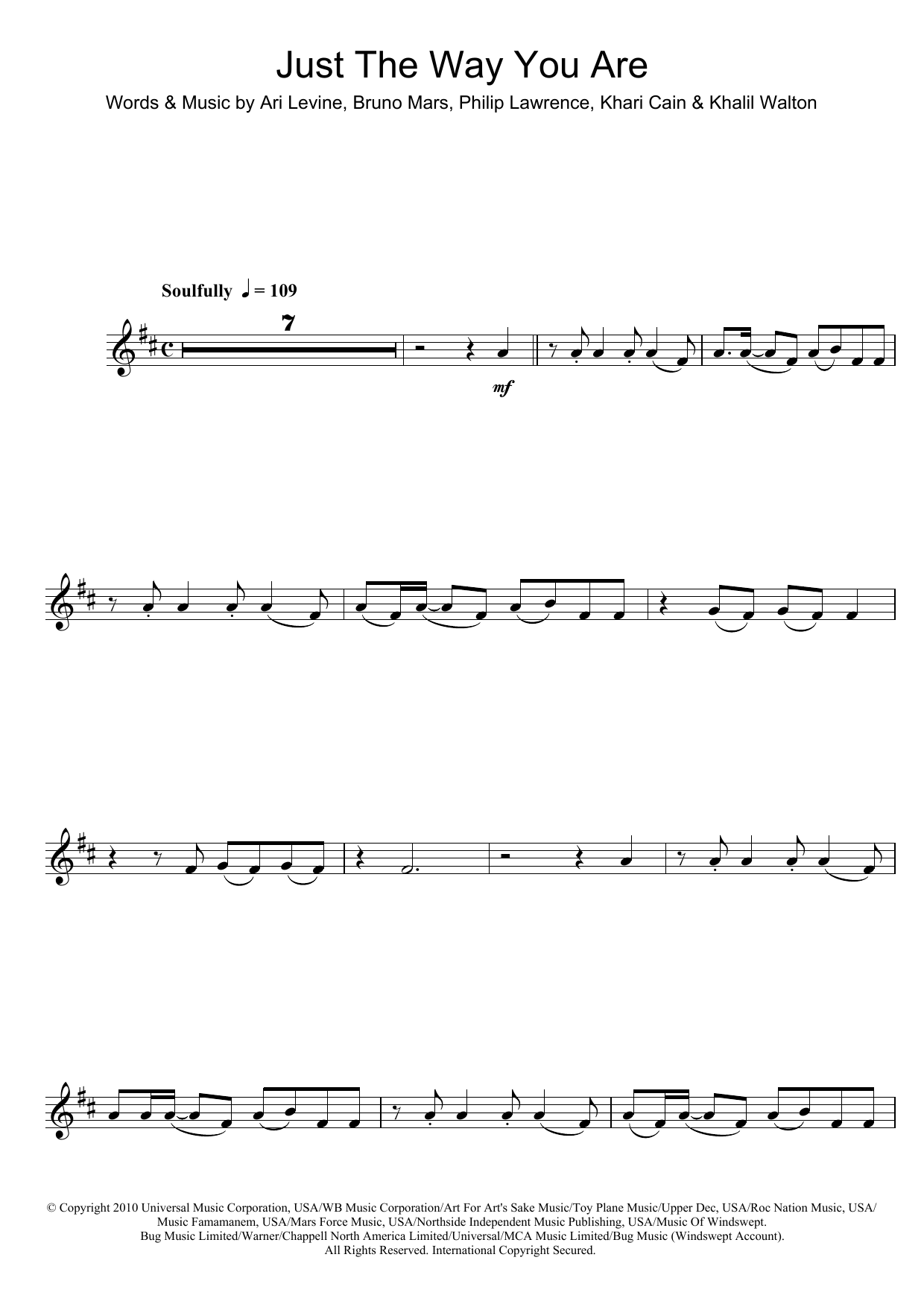 Product gallery: Page 1 of 1 Just The Way You Are, Bruno Mars