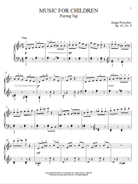 Product gallery: Page 1 of 1 Playing Tag, Sergei Prokofiev