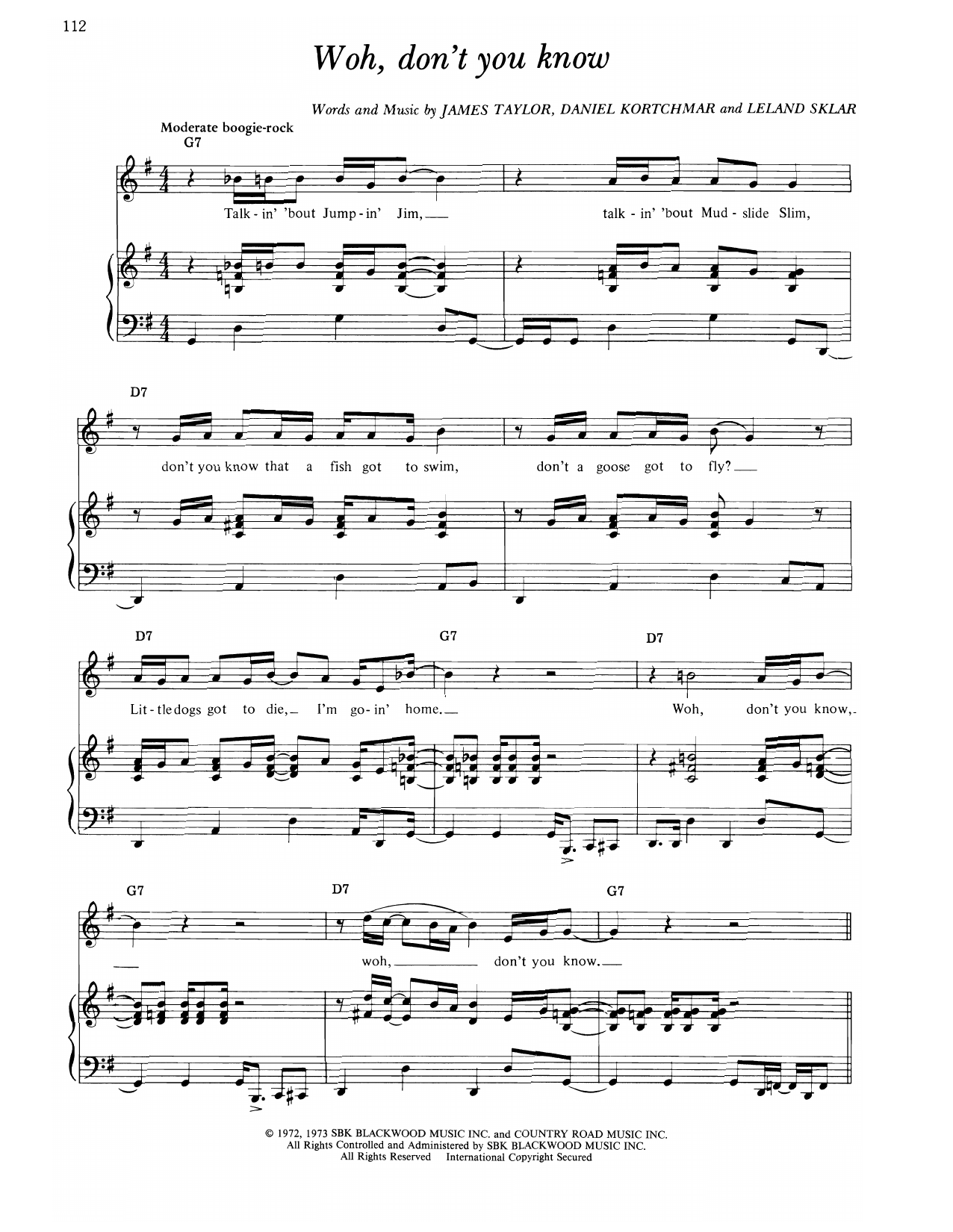 Produktgalerie: Seite 1 von 1 Woh, Don't You Know, James Taylor, Gesang, Gitarre, Klavier