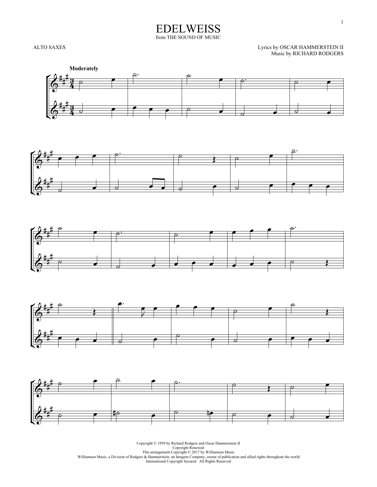 Product gallery: Page 1 of 1 Edelweiss (from The Sound of Music), Rodgers & Hammerstein