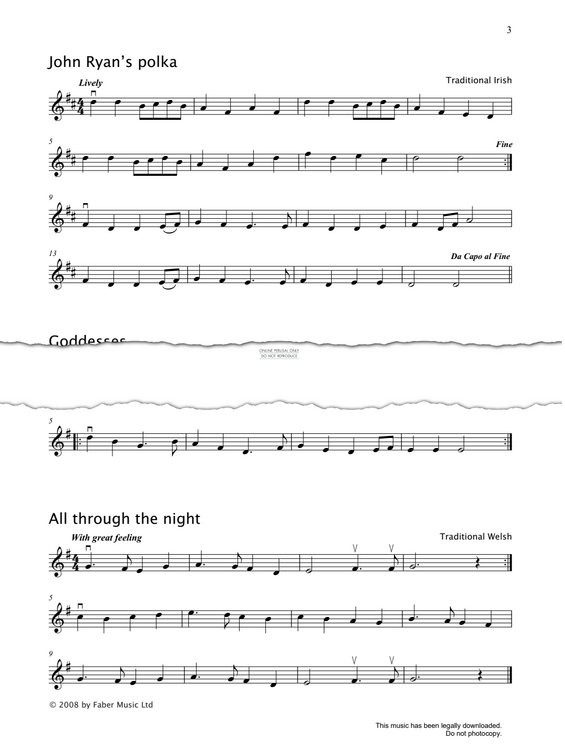 Produktgalerie: Seite 1 von 1 All Through The Night, Welsh Traditional, Violine