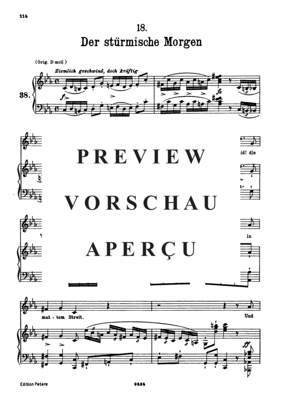 gallery: Der stürmische Morgen D.911-18 (Winterreise) , ,  (Gesang tief + Klavier)