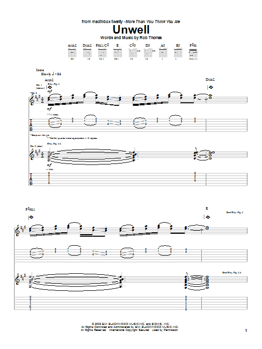 Product gallery: Page 1 of 1 Unwell, Matchbox Twenty