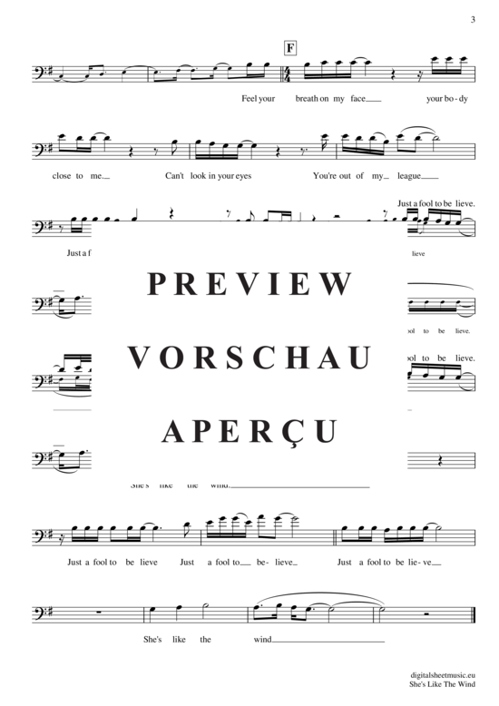 Produktgalerie: Seite 4 von 4 She´s like the wind , Swayze, Patrick, (Violon-Cello)