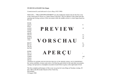 gallery: Te Deum Laudamus , , (Orgel Solo)