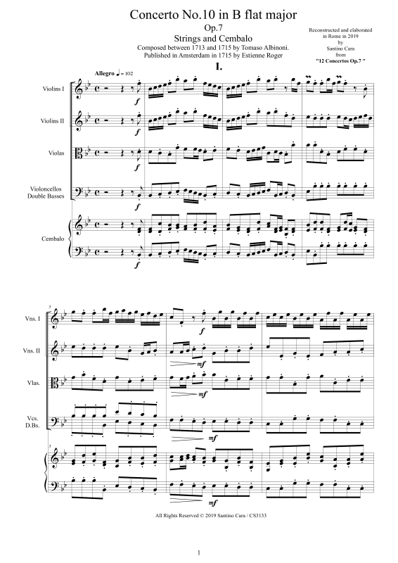 Product picture to: Concerto No.10 in B-Dur Op.7Tomaso Albinoni