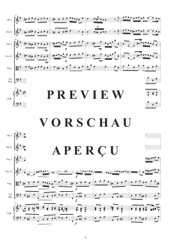 Produktgalerie: Seite 10 von 11 Concerto No.6 in G-Dur Op.9, , 2 Oboen Solo, Streicher Ensemble und Cembalo BC