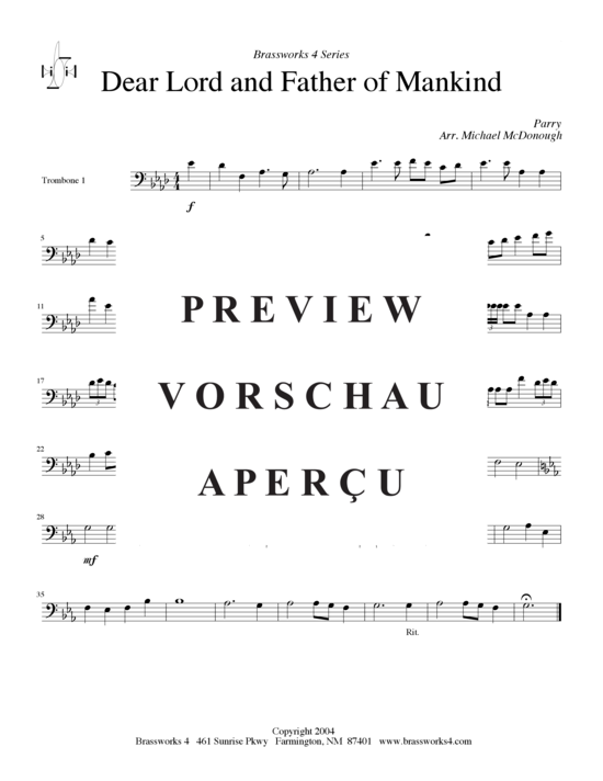 gallery: Dear Lord and Father of Mankind , , (Posaunen-Quartett)