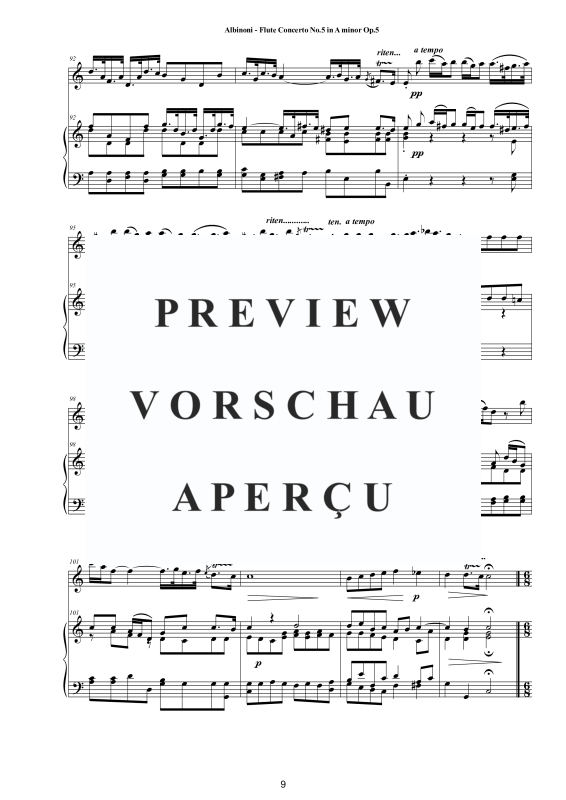 Product gallery: Page 10 of 11 Flute Concerto No.5 in A-Moll Op.5, , Flute and Piano