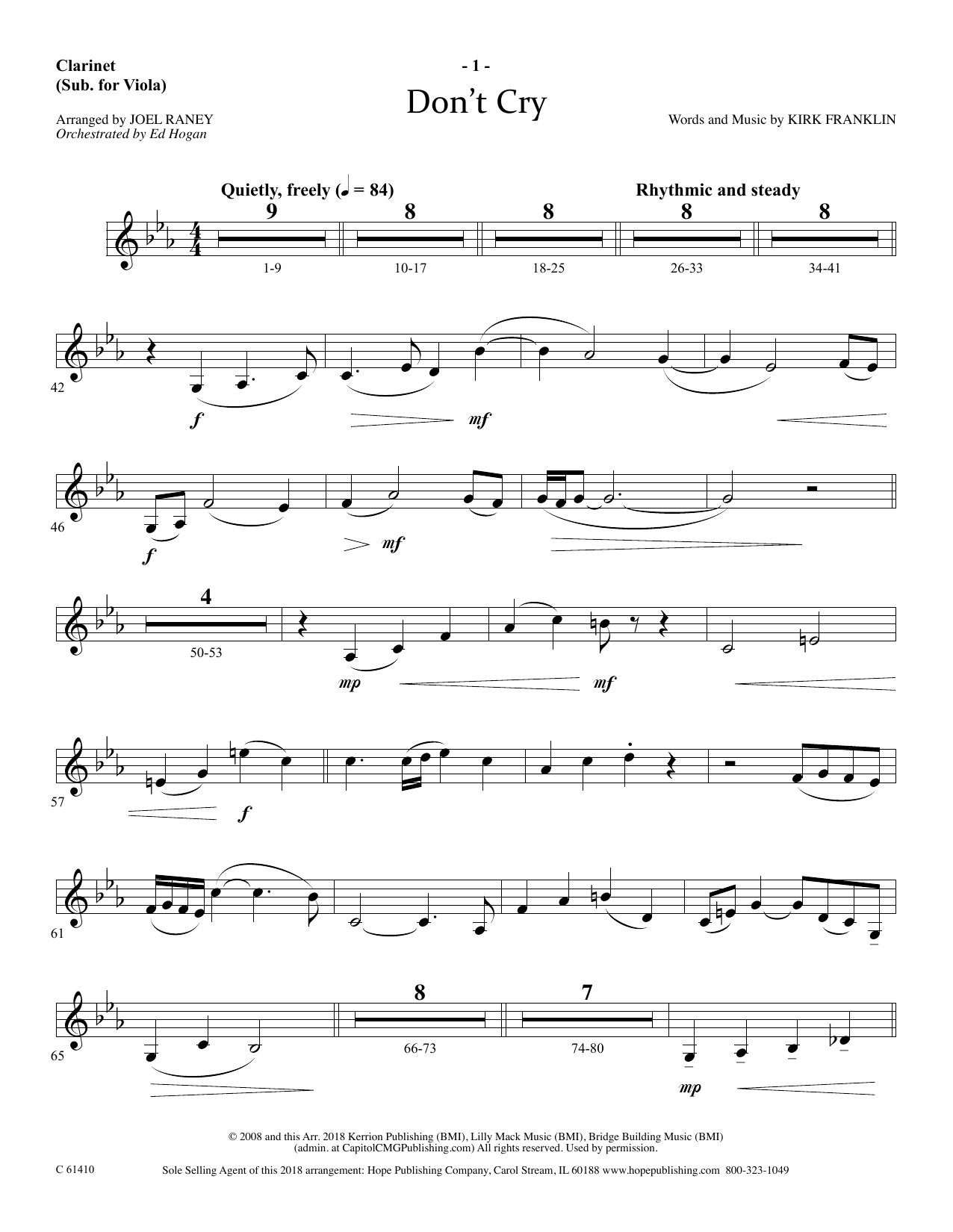 Produktbild zu: Don't Cry - Clarinet (sub Viola)