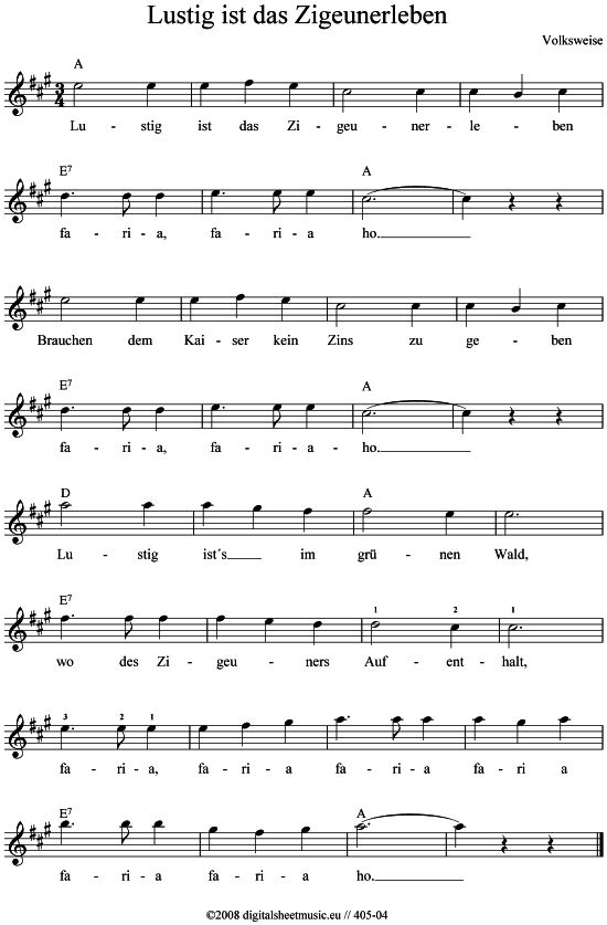 Product picture to: Lustig ist das ZigeunerlebenTrad. - Gitarre