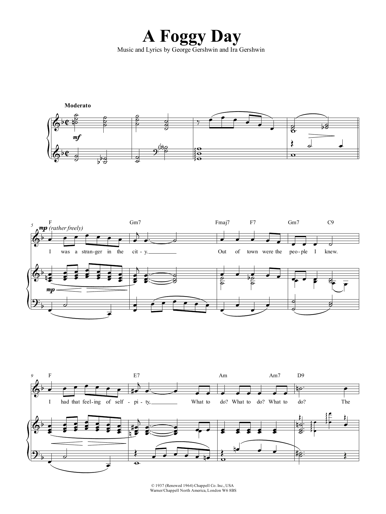 Product gallery: Page 1 of 1 A Foggy Day, George Gershwin