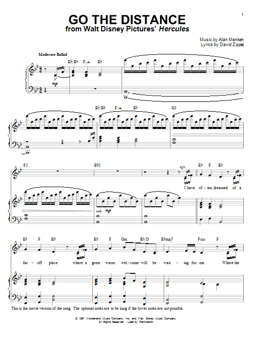 Produktbild zu: Go The Distance (from Hercules)
