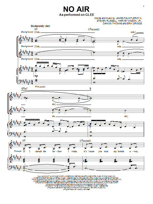Produktbild zu: No Air (Vocal Duet)