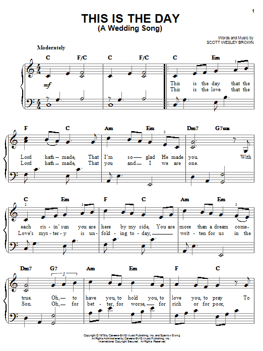 Product picture to: This Is The Day (A Wedding Song)