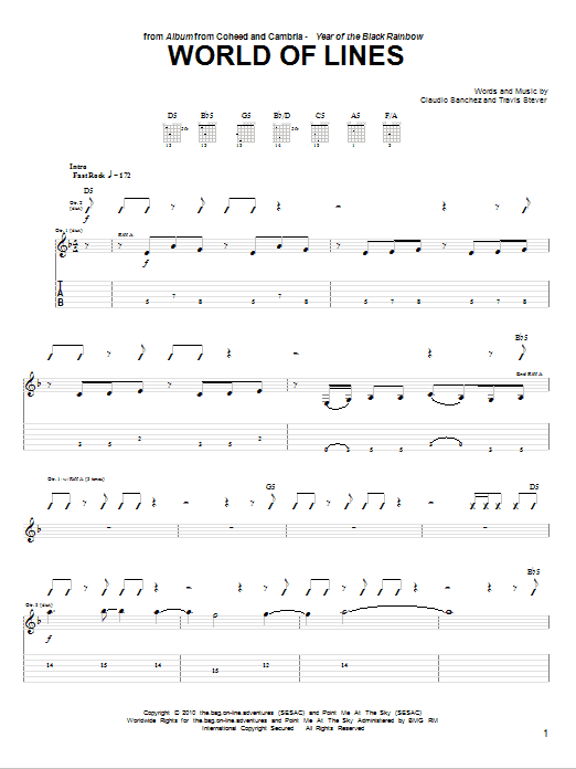 Produktgalerie: Seite 1 von 1 World Of Lines, Coheed And Cambria, Gitarre