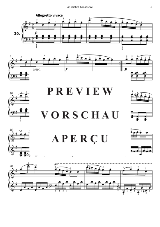 Product gallery: Page 9 of 10 40 leichte Tonstücke - op. 803, Werke 17 - 20 , , Piano Solo