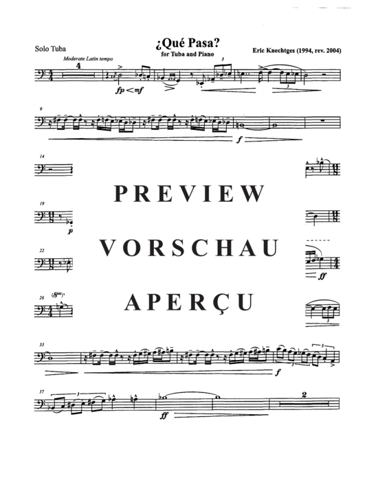 Produktgalerie: Seite 13 von 16 Que Pasa , , (Tuba + Klavier)