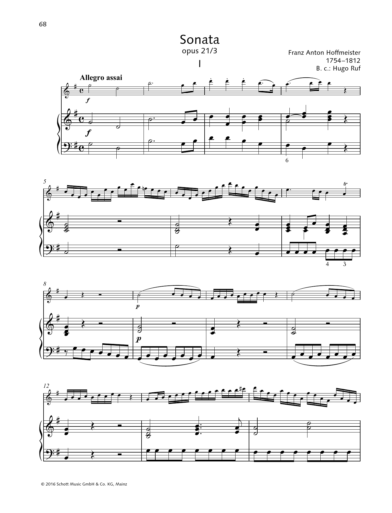 Produktbild zu: Sonata G Major
