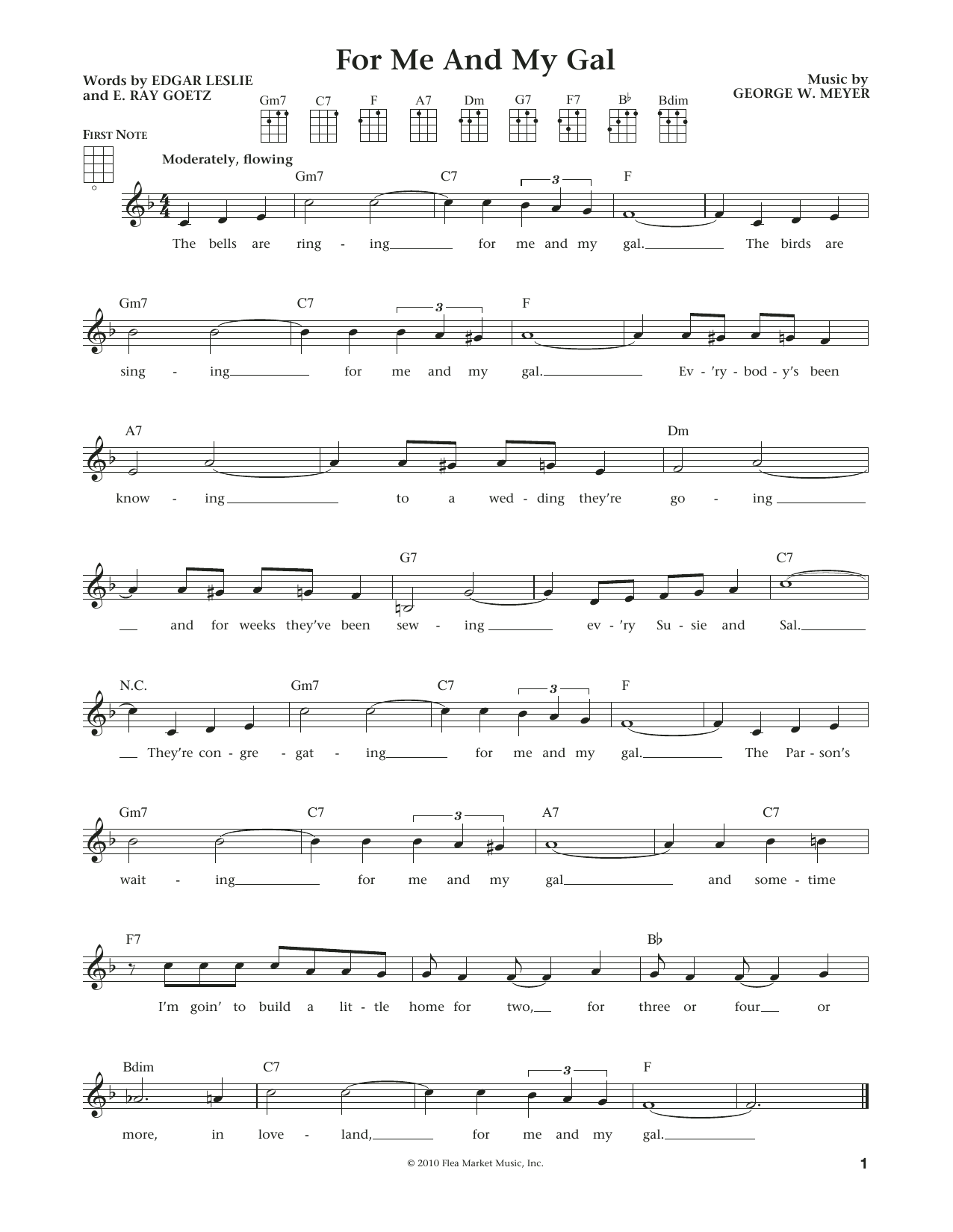 Product gallery: Page 1 of 1 For Me And My Gal (from The Daily Ukulele) (arr. Liz and Jim Beloff), E. Ray Goetz