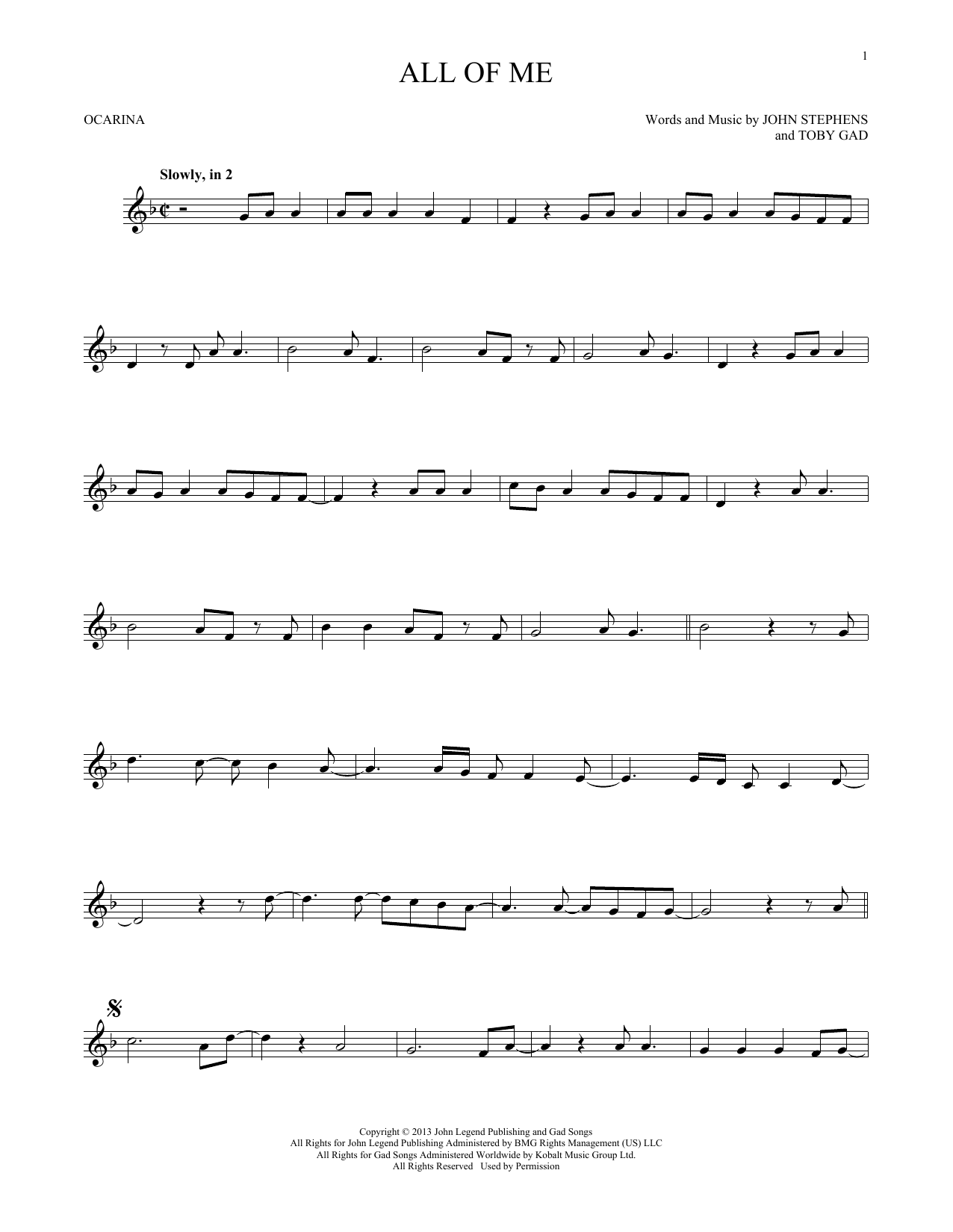 Product gallery: Page 1 of 1 All Of Me, John Legend
