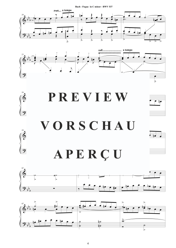 Produktgalerie: Seite 5 von 9 Fuge in C-Moll BWV 537b, , Klavier Solo