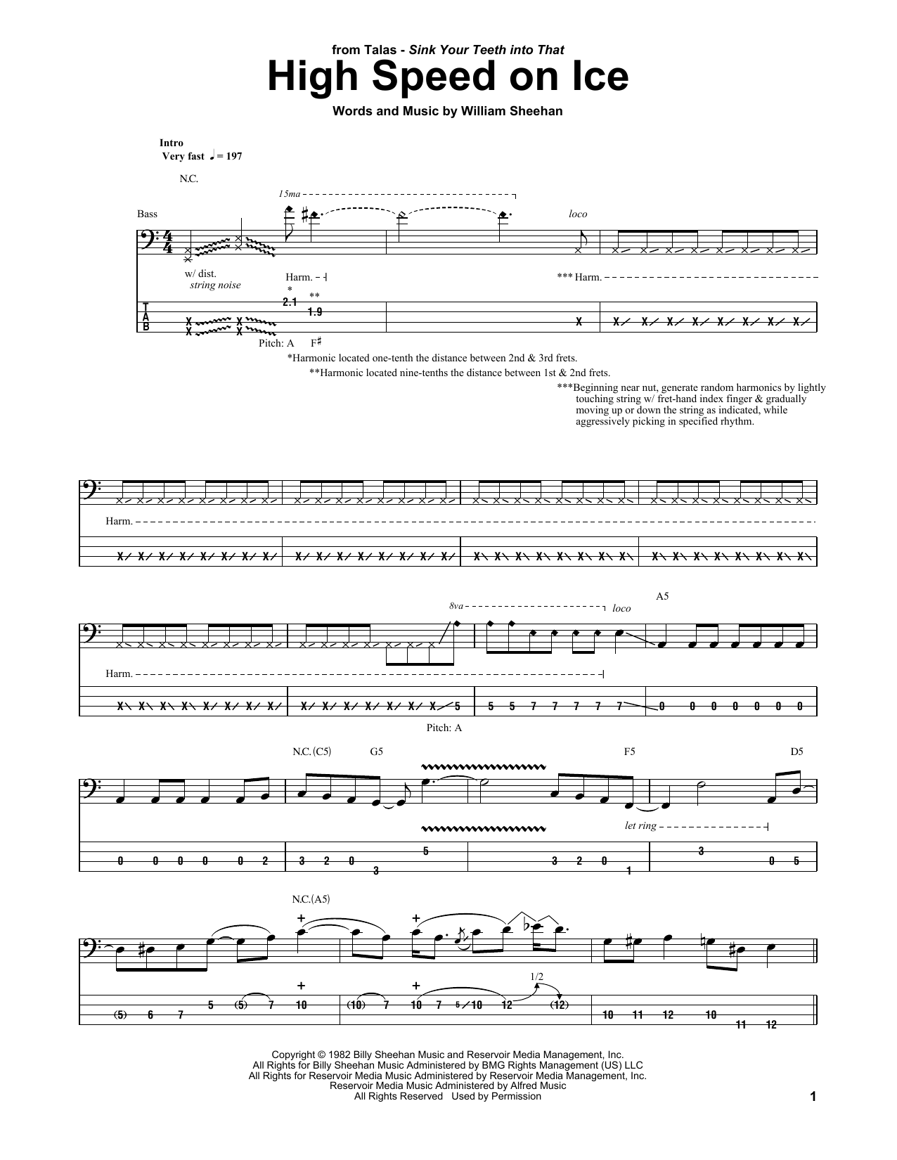 Produktgalerie: Seite 1 von 1 High Speed On Ice, Billy Sheehan, E-Bass