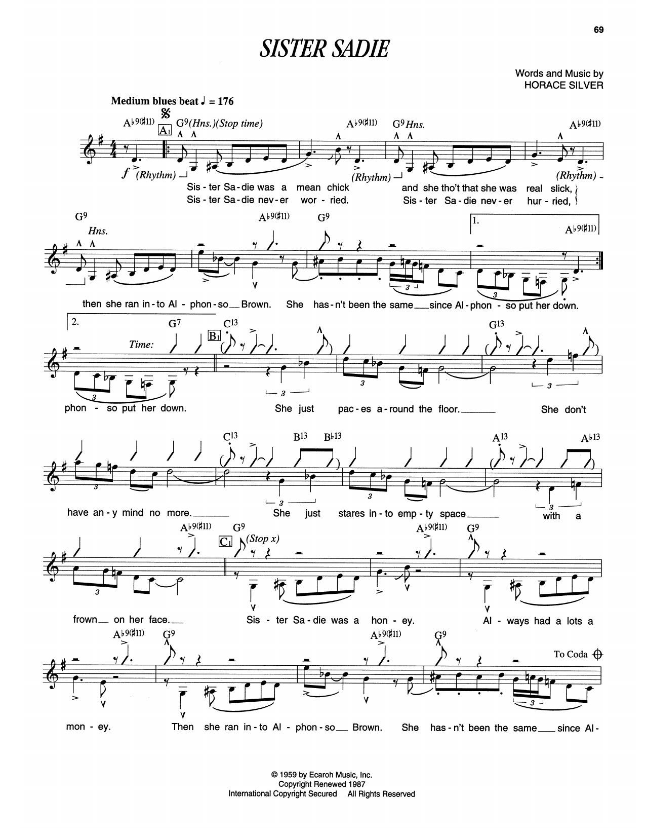 Produktbild zu:  Sister Sadie - Horace Silver