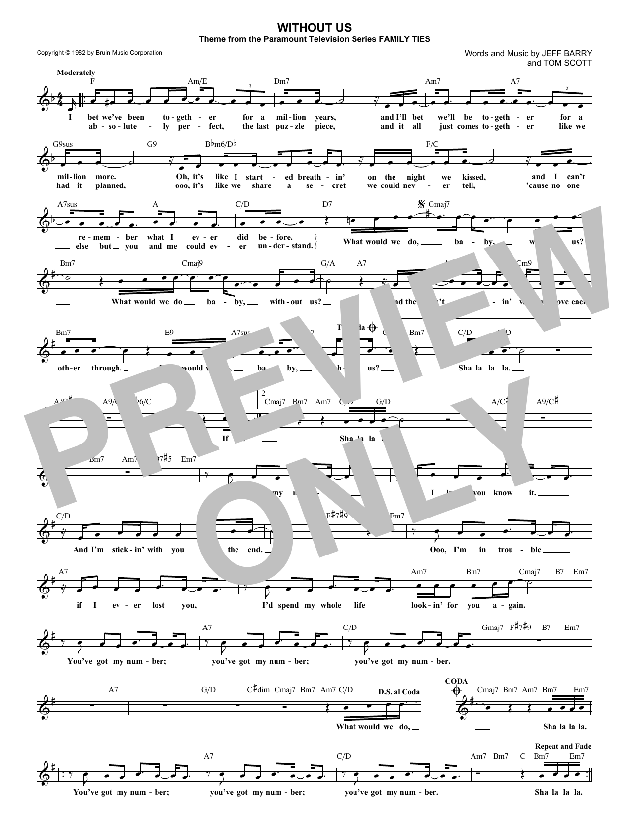 Produktbild zu: Without Us (from Family Ties)