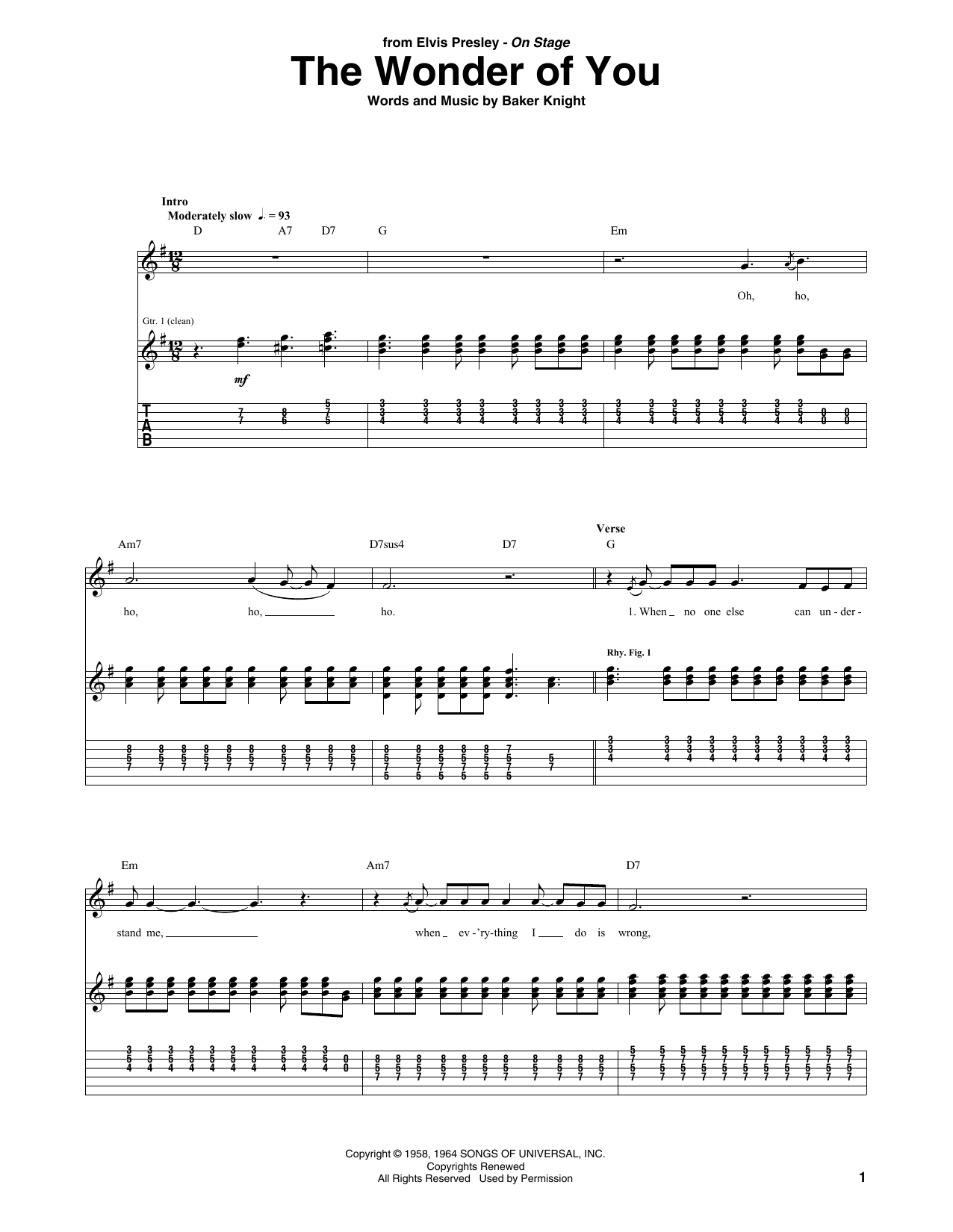 Produktgalerie: Seite 1 von 1 The Wonder Of You, Elvis Presley, Gitarre