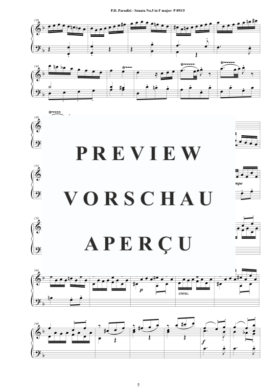 Produktgalerie: Seite 6 von 9 Sonate Nr. 5 in F-Moll, , Klavier Solo