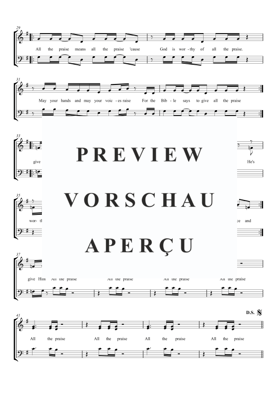 gallery: All the Praise, , Gemischter Chor SAB, Solo und Klavier