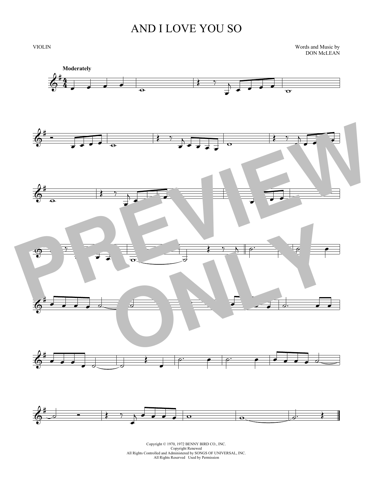 Product gallery: Page 1 of 1 And I Love You So, Don McLean