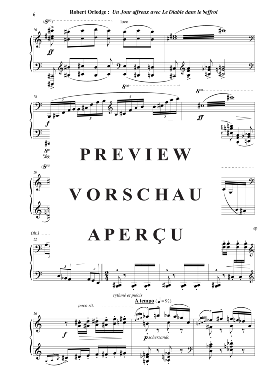 Product gallery: Page 7 of 21 Un Jour Affreux Avec Le Diable Dans Le Beffroi , , (piano solo + narrator)