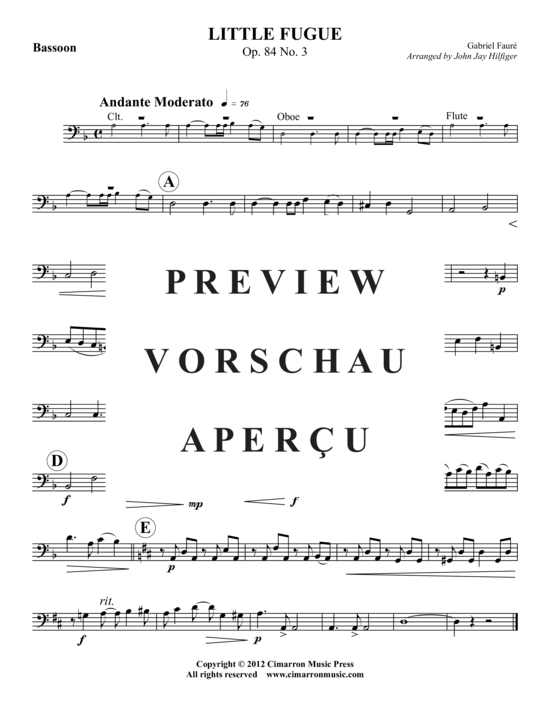 Product gallery: Page 7 of 7 Kleine Fuge op. 84 Nr. 3 , , (flute, oboe, clarinet, bassoon)